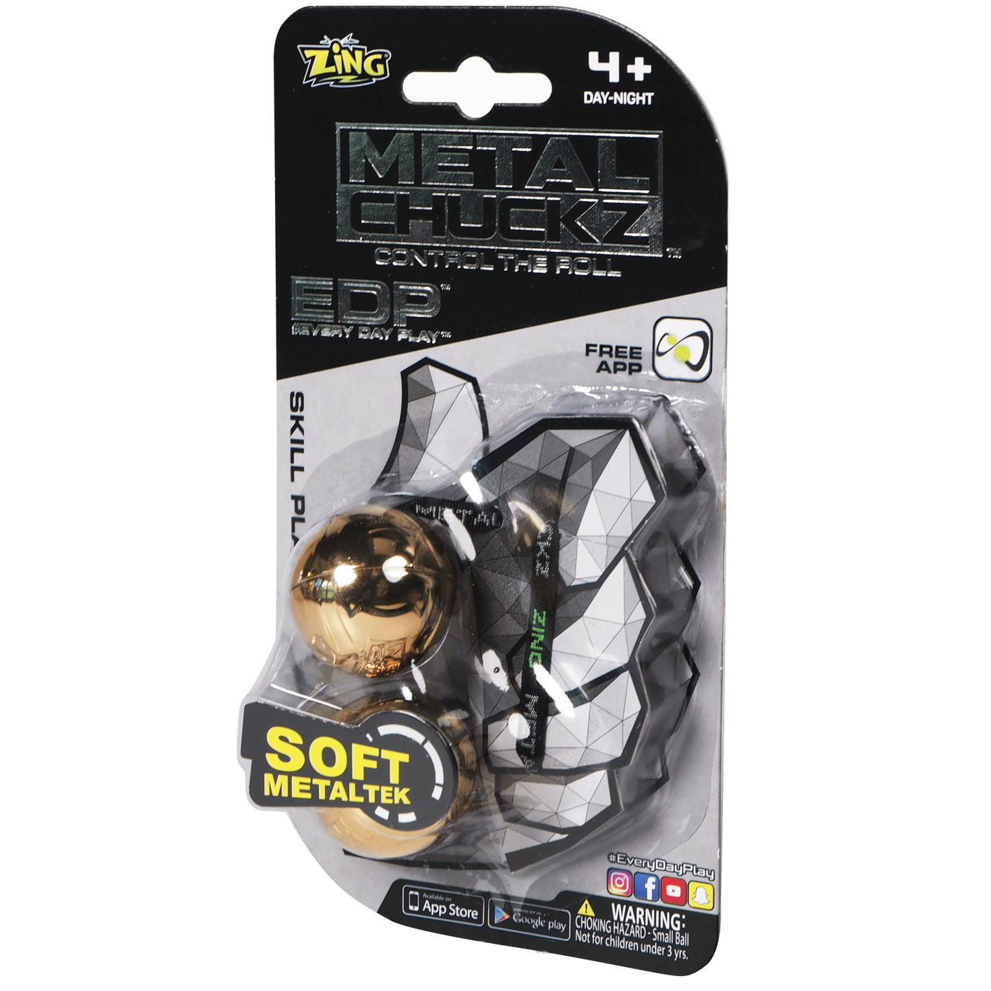 Zing Metal Chuckz with LED lights- Fidget Toy