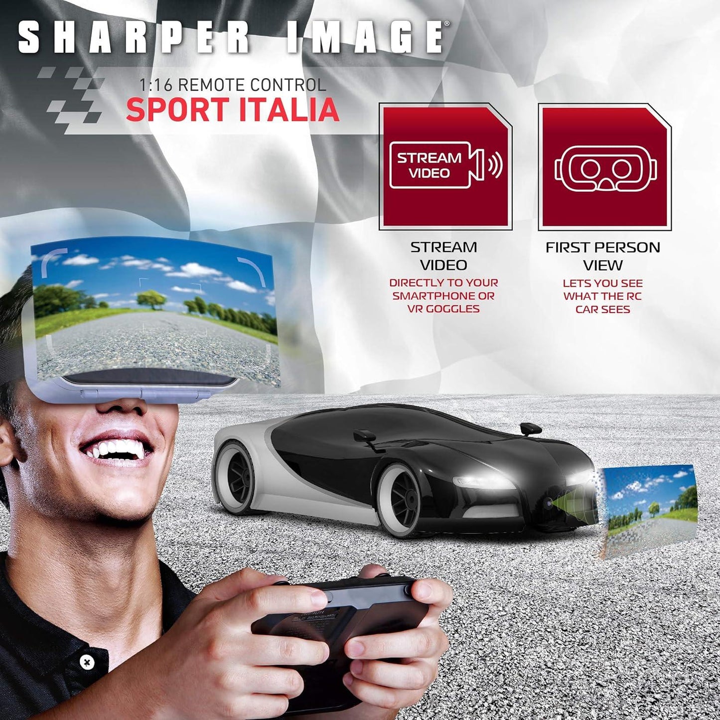 Sharper Image Virtual Reality Italia Rechargeable Racing Car Toy