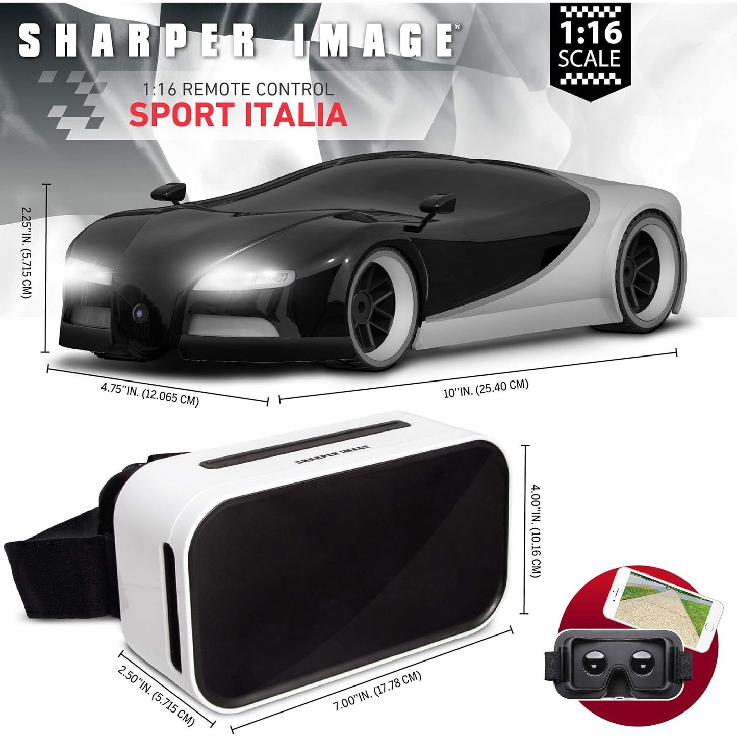 Sharper Image Virtual Reality Italia Rechargeable Racing Car Toy