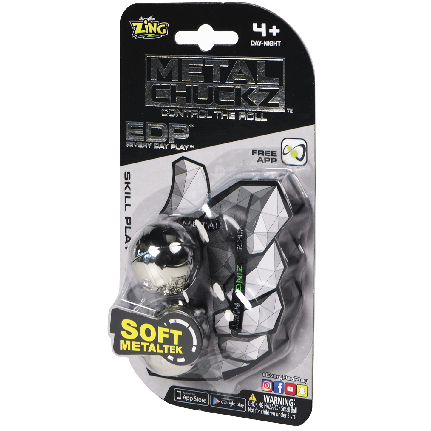Zing Metal Chuckz with LED lights- Fidget Toy