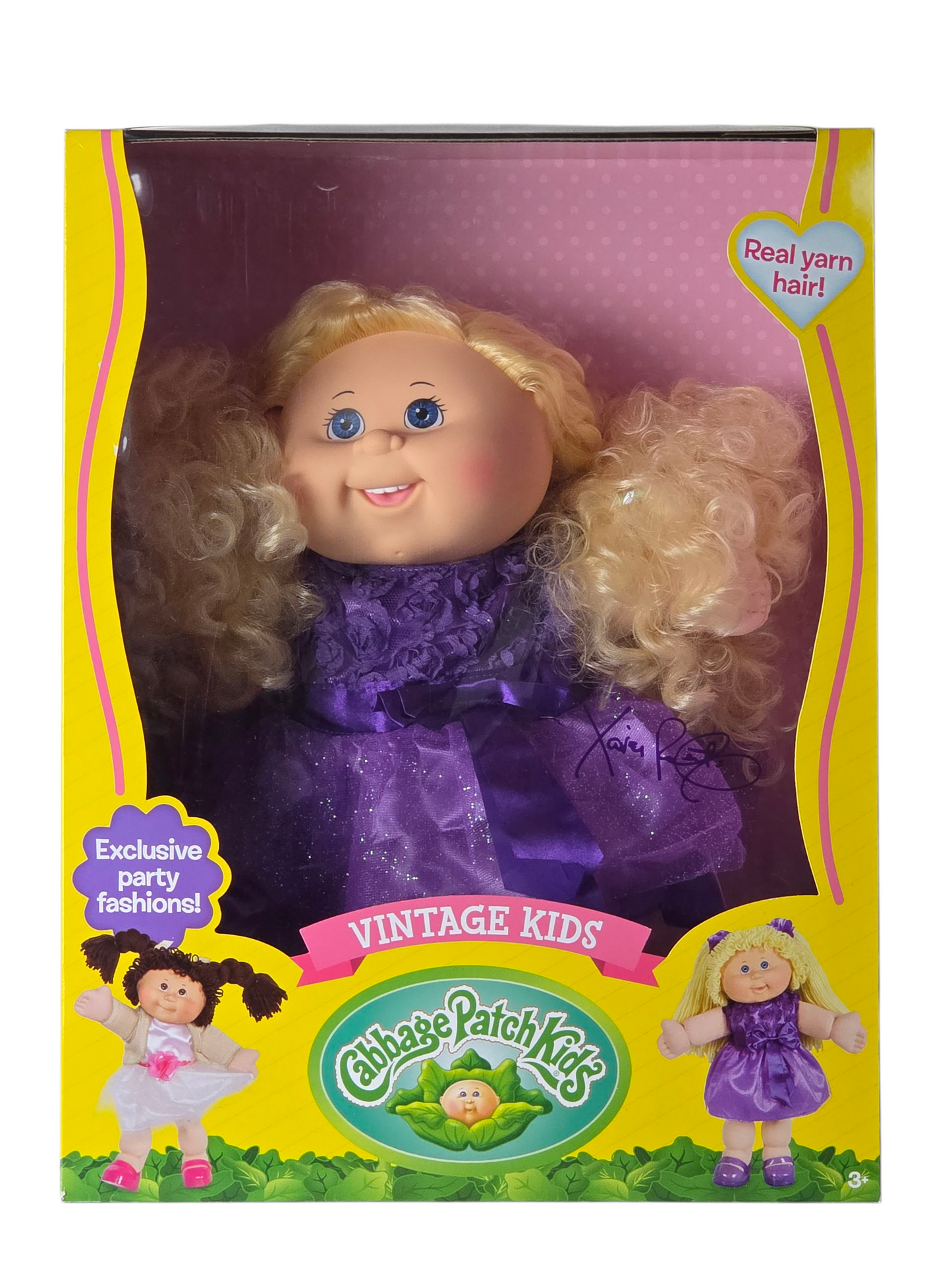 Cabbage Patch Kids Vintage Kids 16"- Dark Purple Dress