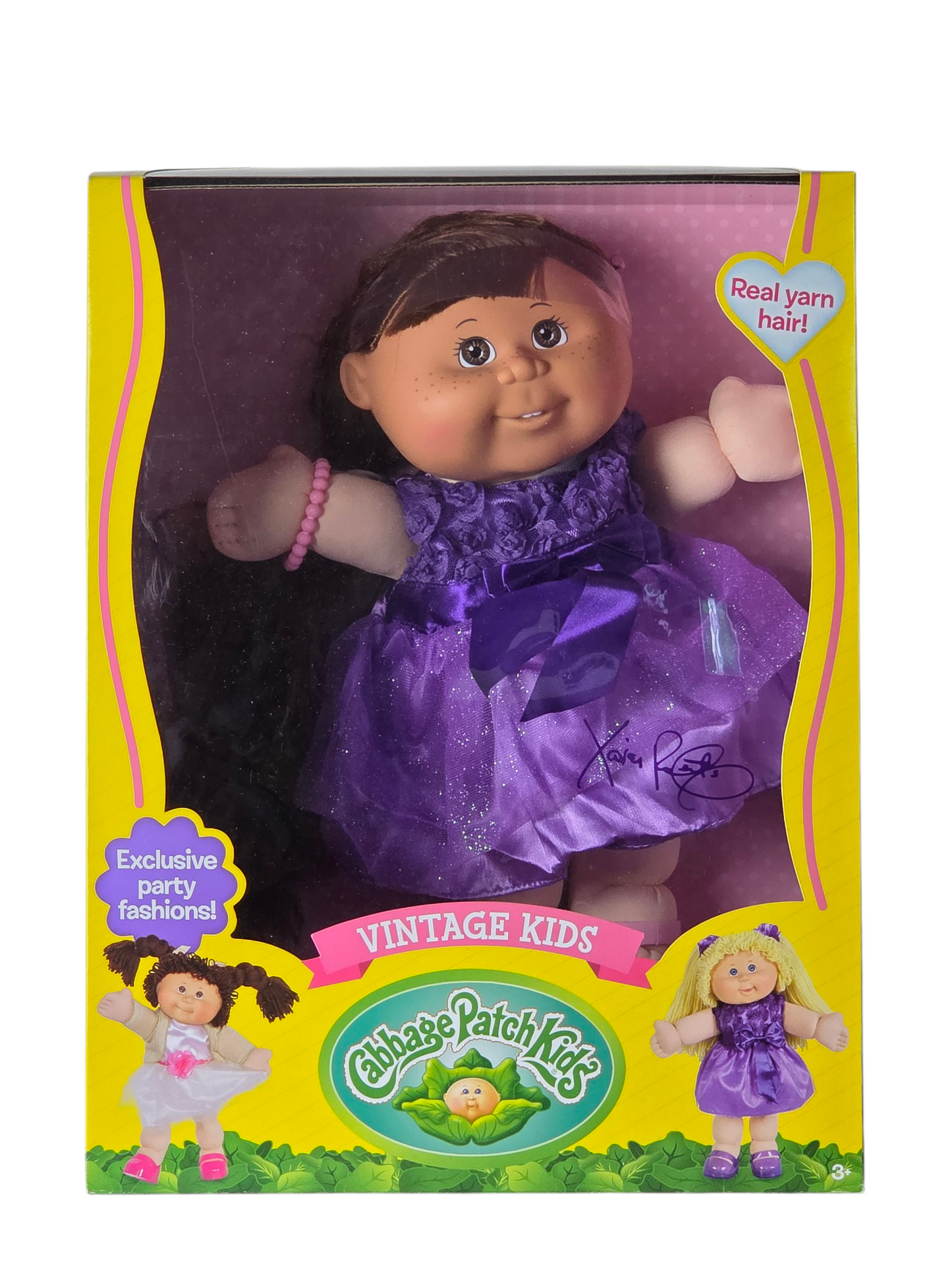 Cabbage Patch Kids Vintage Kids 16"- Dark Purple Dress
