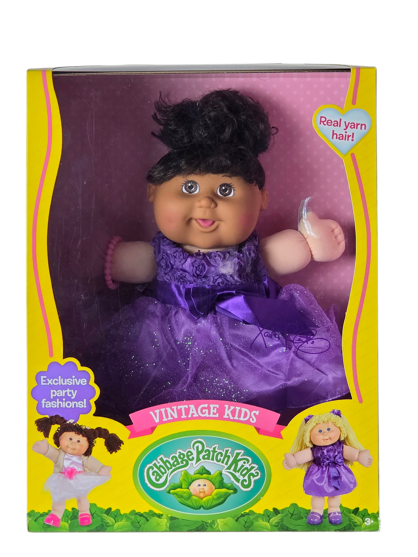 Cabbage Patch Kids Vintage Kids 16"- Dark Purple Dress
