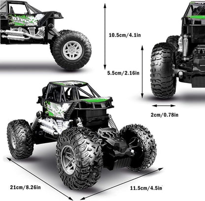 4WD RC Green Monster Truck – Remote Control Off-Road Car