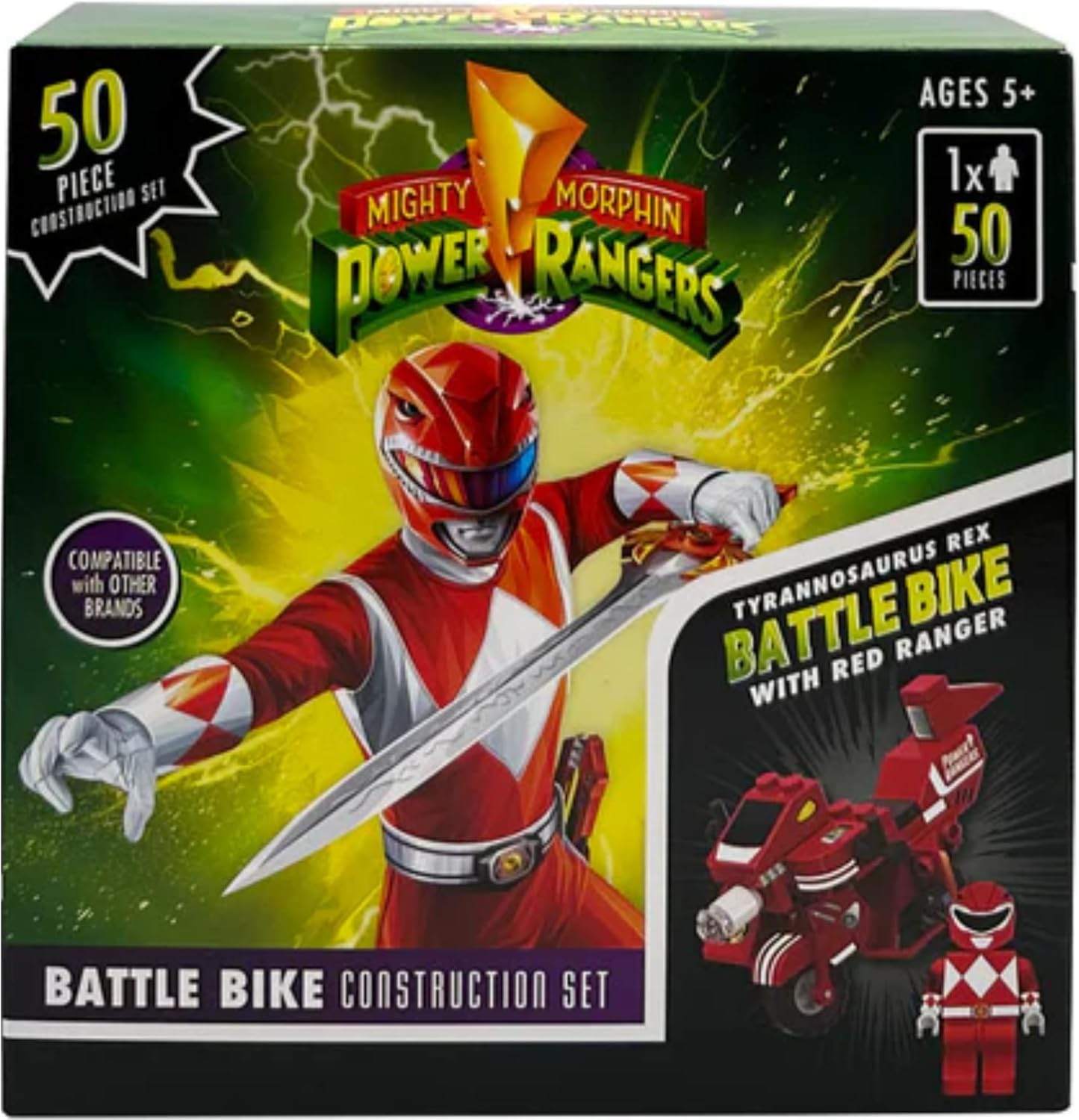 Hasbro Power Rangers Battle Bike Construction Set - Red Ranger ...