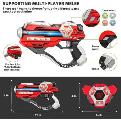 Laser Tag Gun Toy Set - Quad Pack
