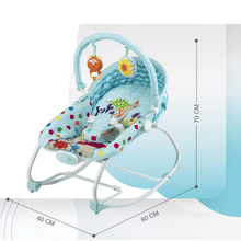 Baby Bouncer & Rocker with Vibrating Seat – Ocean Theme (Blue)
