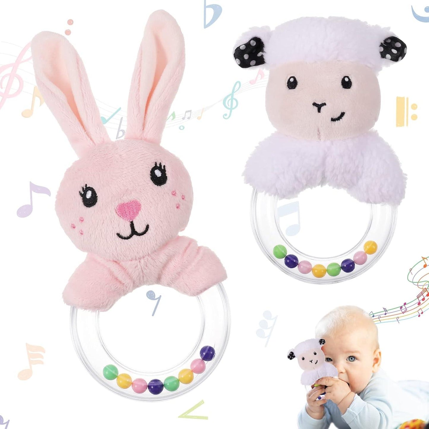 Baby Soft Rattle Animal Sensory Toy