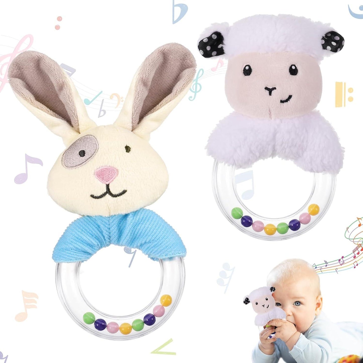 Baby Soft Rattle Animal Sensory Toy