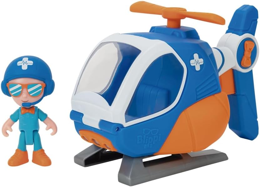 Blippi Air Rescue Helicopter Toy Vehicle Playset | Ages 3+