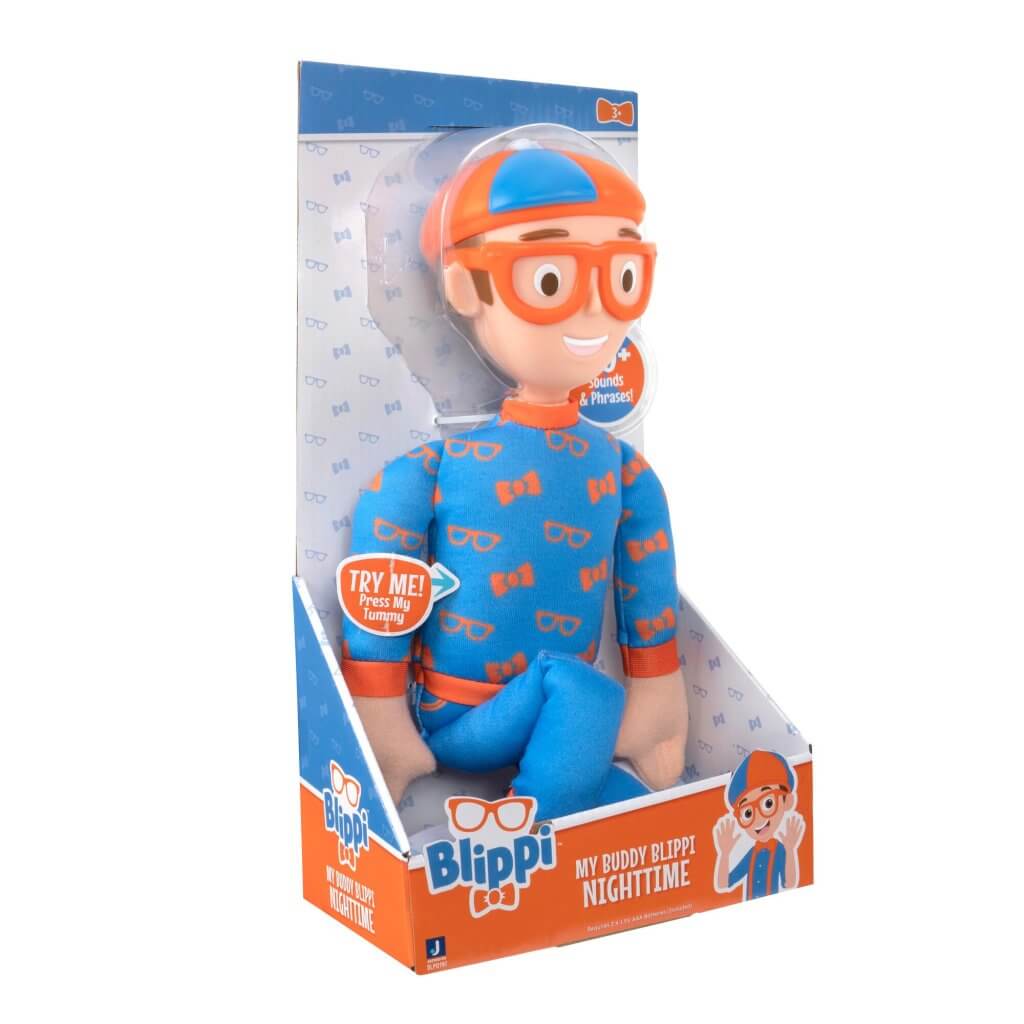 Jazware Blippi My Buddy Nighttime Interactive Plush Toy