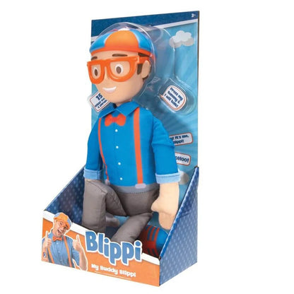 Blippi My Buddy 16 inch interactive plush toy in iconic outfit