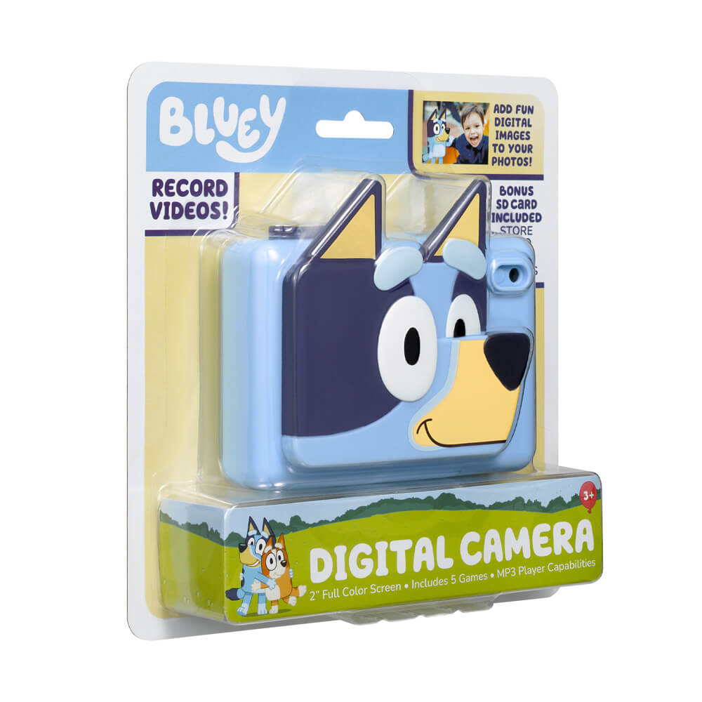 Bluey kids camera screen showing a photo