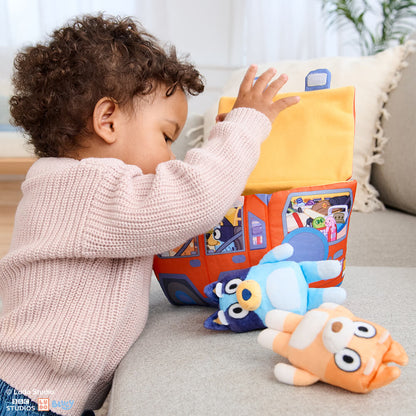 Bluey Sensory Soft Plush Playset – Interactive Baby Toy for Toddlers
