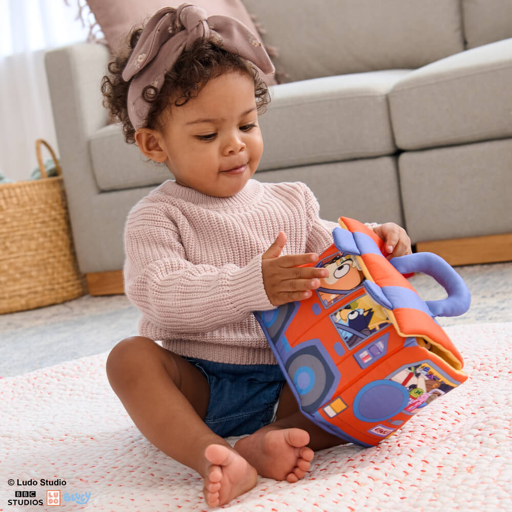 Bluey Sensory Soft Plush Playset – Interactive Baby Toy for Toddlers