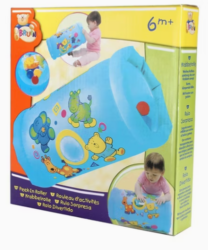 Bruin Peek-In Roller – Baby Sensory Rolling Toy for Early Learning