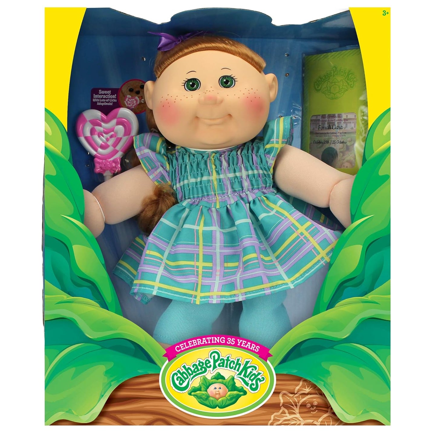 Cabbage Patch Kids 14" Doll - Green/Purple Dress