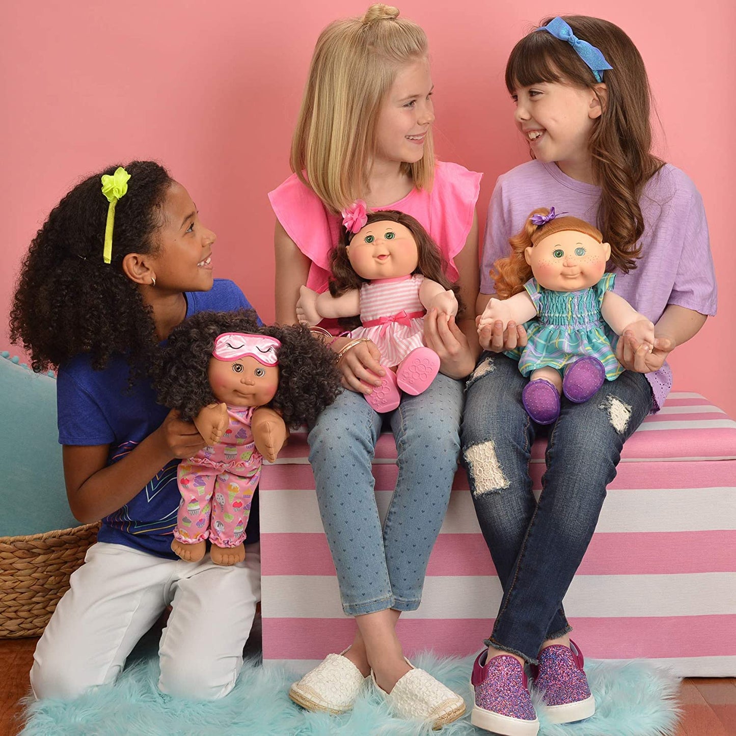 Cabbage Patch Kids 14" Doll - Pink Stripe Dress