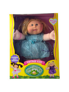 Cabbage Patch Kids 18" Vintage Doll – Blue Dress and Blonde Ponytails