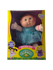 Cabbage Patch Kids 18" Vintage Doll – Blue Dress and Brown Yarn Hair