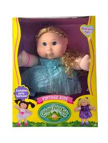 Cabbage Patch Kids 18" Vintage Doll – Blue Dress with Curly Blonde Hair