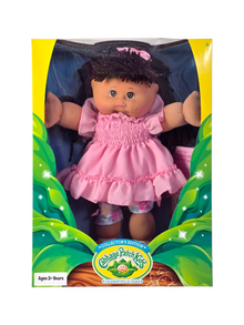 Cabbage Patch Kids Collectors Edition 16" Doll - Pink Dress/Black Hair