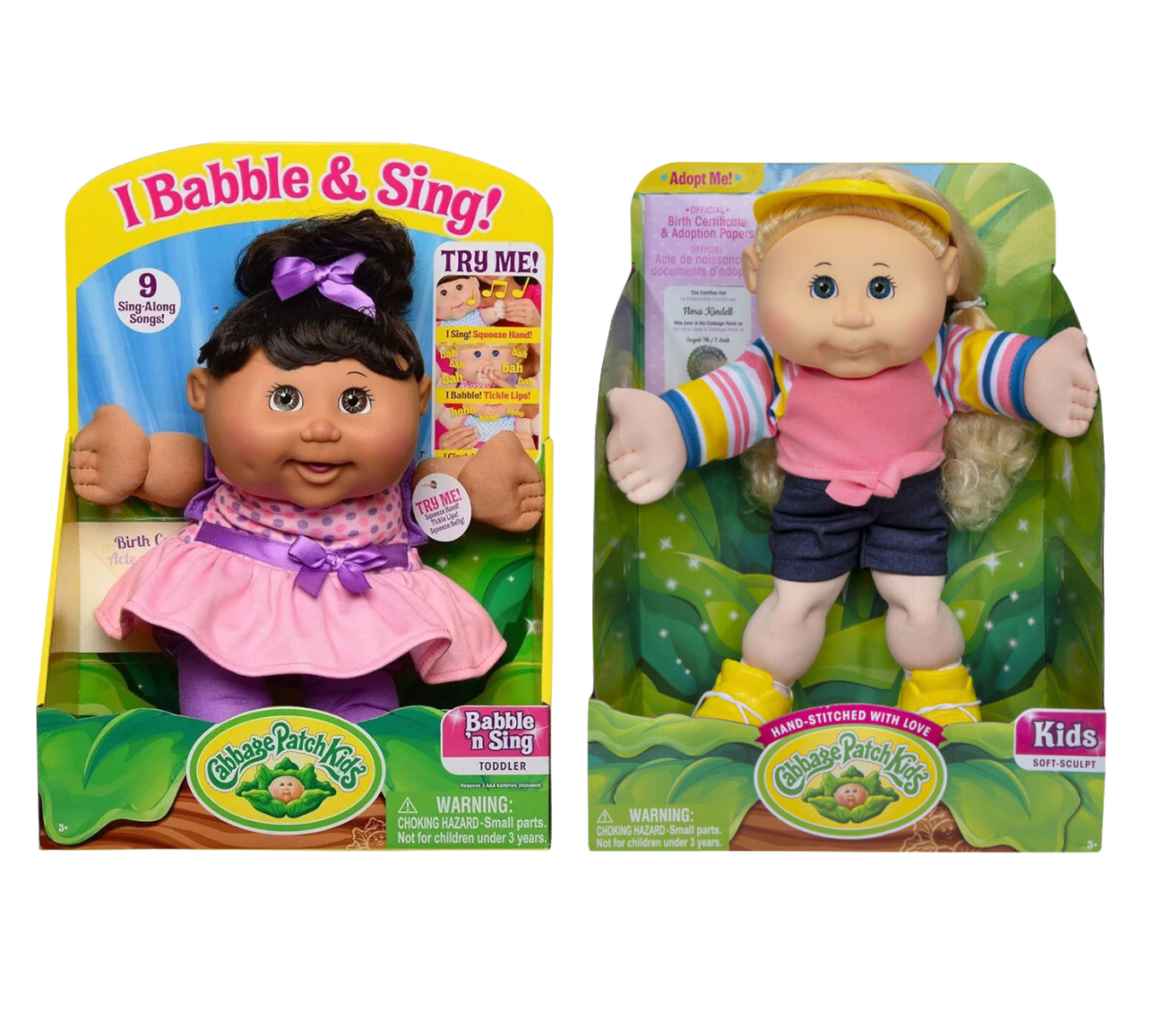 Cabbage Patch Kids Doll Bundle – 14" Sporty Girl & Babble 'N Sing | Ages 3+