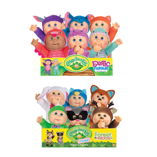Cabbage Patch Kids Exotic Friends and Forest Friends 12-doll plush bundle, assorted 9-inch dolls