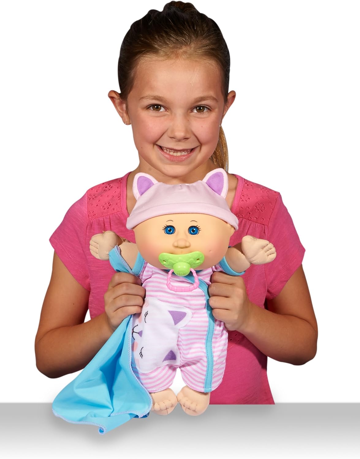 Cabbage Patch Kids Naptime 12.5 Doll - Pink Stripe Jumper Fashion