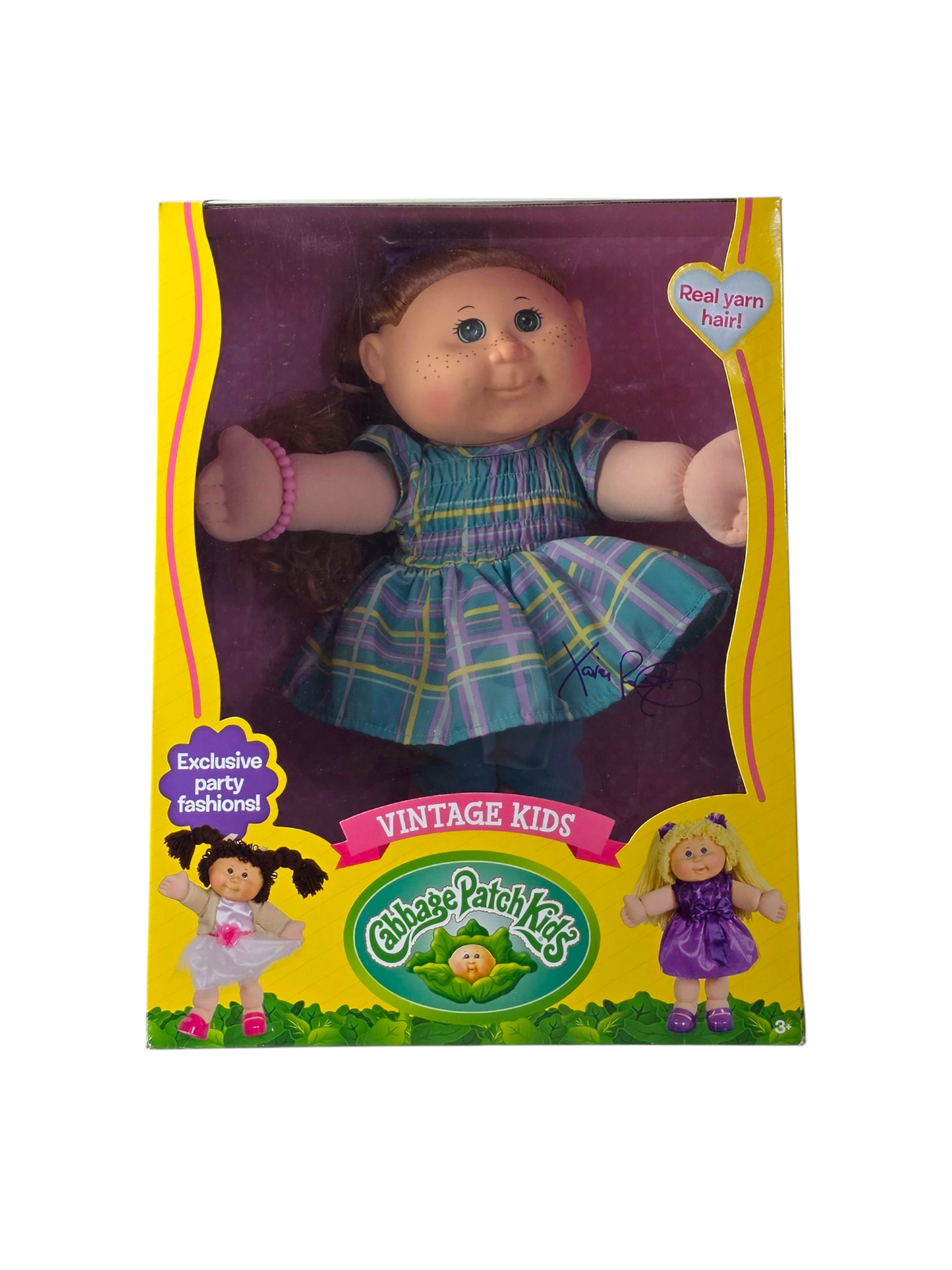 Cabbage Patch Kids Vintage Kids 14"- Green/Purple Dress