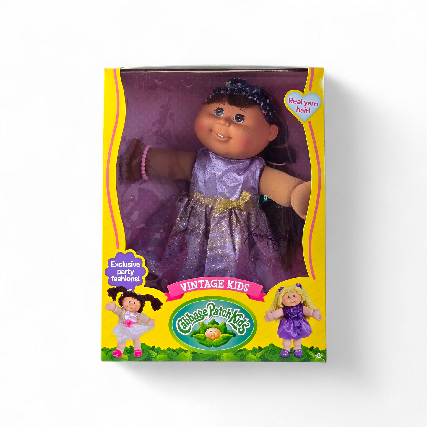 Cabbage Patch Kids Vintage Kids 14" Purple Dress - Bandana