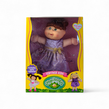 Cabbage Patch Kids Vintage Kids 14" Doll Purple Dress - Brown Hair