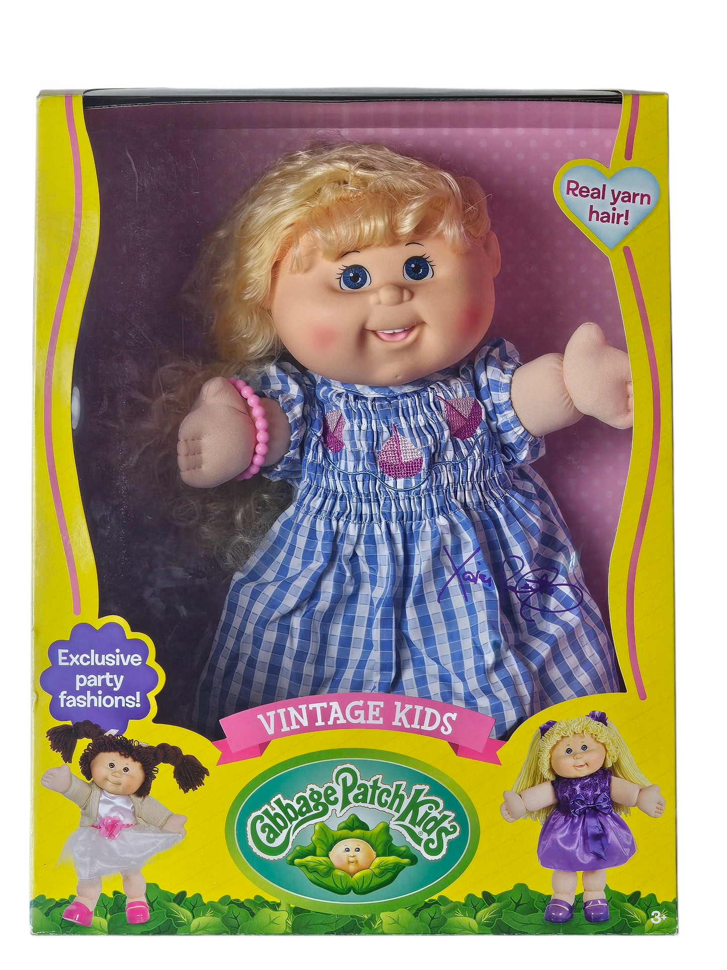 Cabbage Patch Kids Vintage Kids 16"- Classic Blue & White Stripe Dress