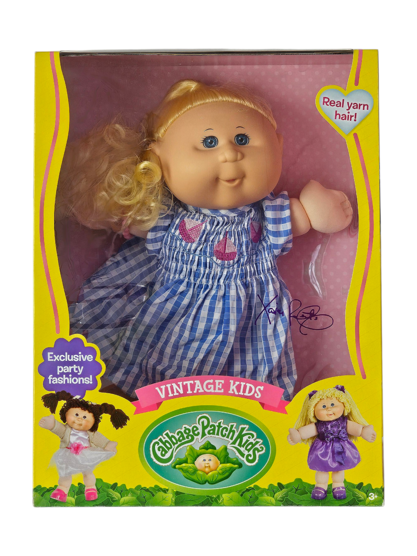 Cabbage Patch Kids Vintage Kids 16"- Classic Blue & White Stripe Dress