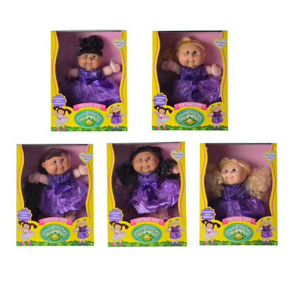 Cabbage Patch Kids Vintage Kids 16"- Dark Purple Dress