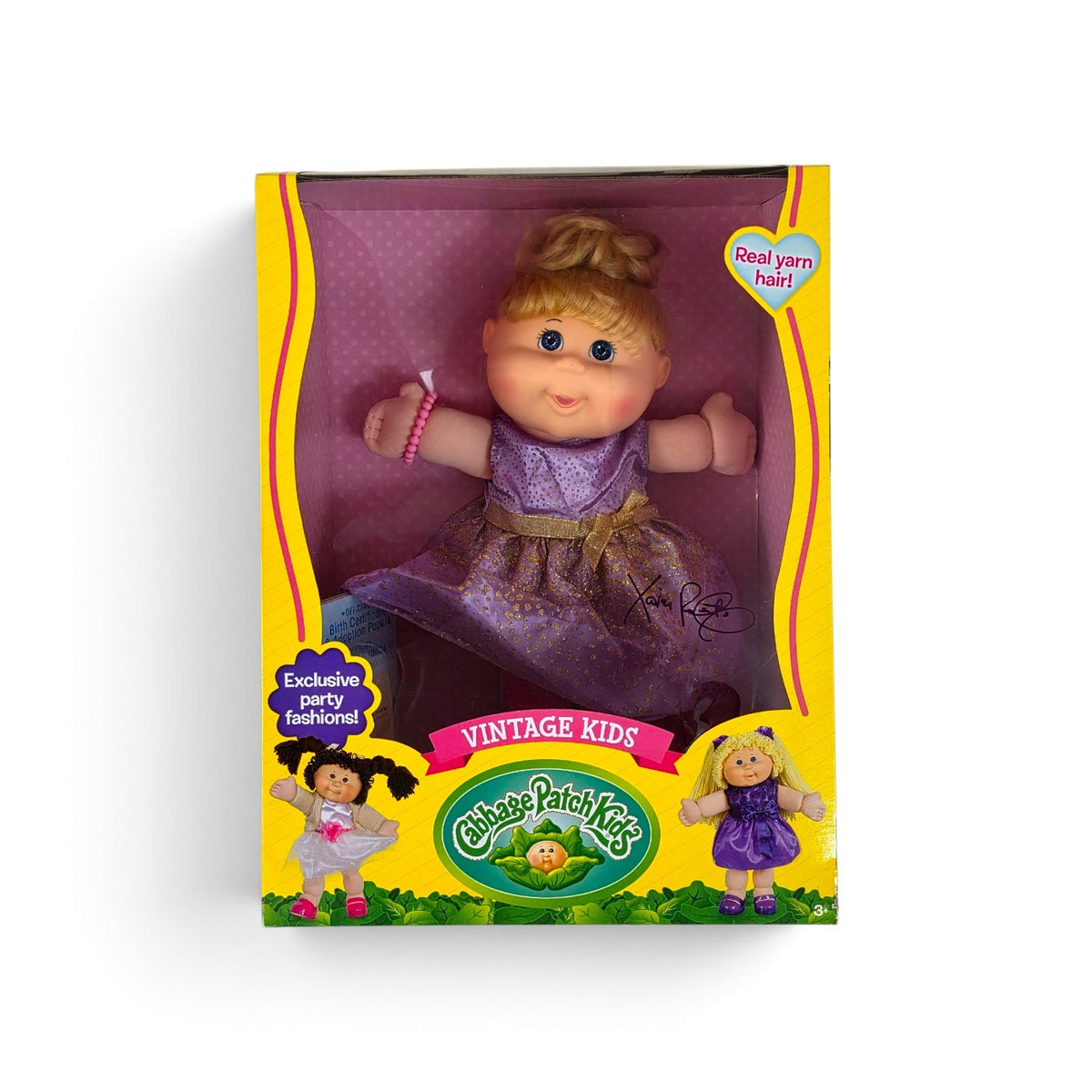Cabbage Patch Kids Vintage Kids Doll | Purple Party Dress