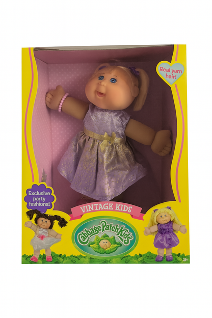 Cabbage Patch Kids Vintage Kids 16"- Purple Dress