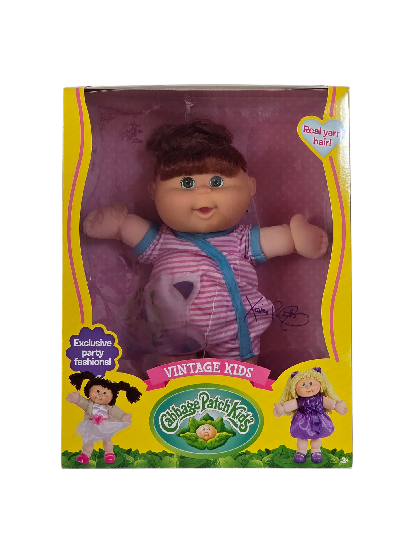 Cabbage Patch Kids Vintage Kids 12"- Pink Stripe Dress
