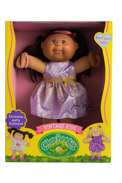 Cabbage Patch Kids Vintage Kids 16"- Purple Dress