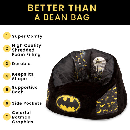 Delta Batman Kids Fluffy Upholstered Chair | Ages 2+