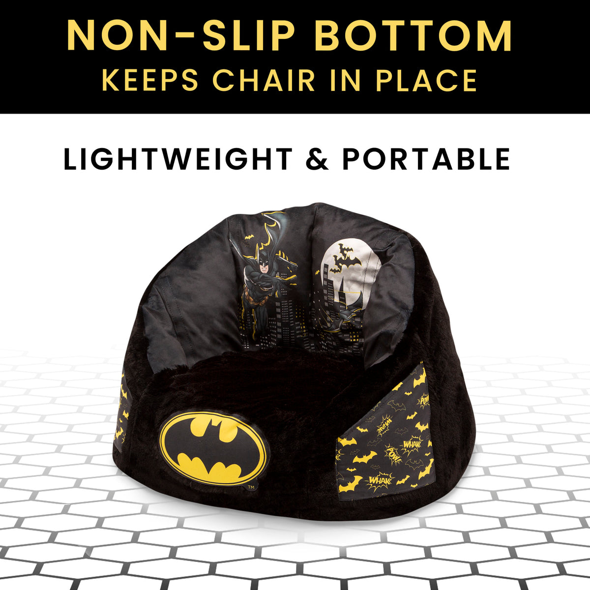 Delta Batman Kids Fluffy Upholstered Chair | Ages 2+
