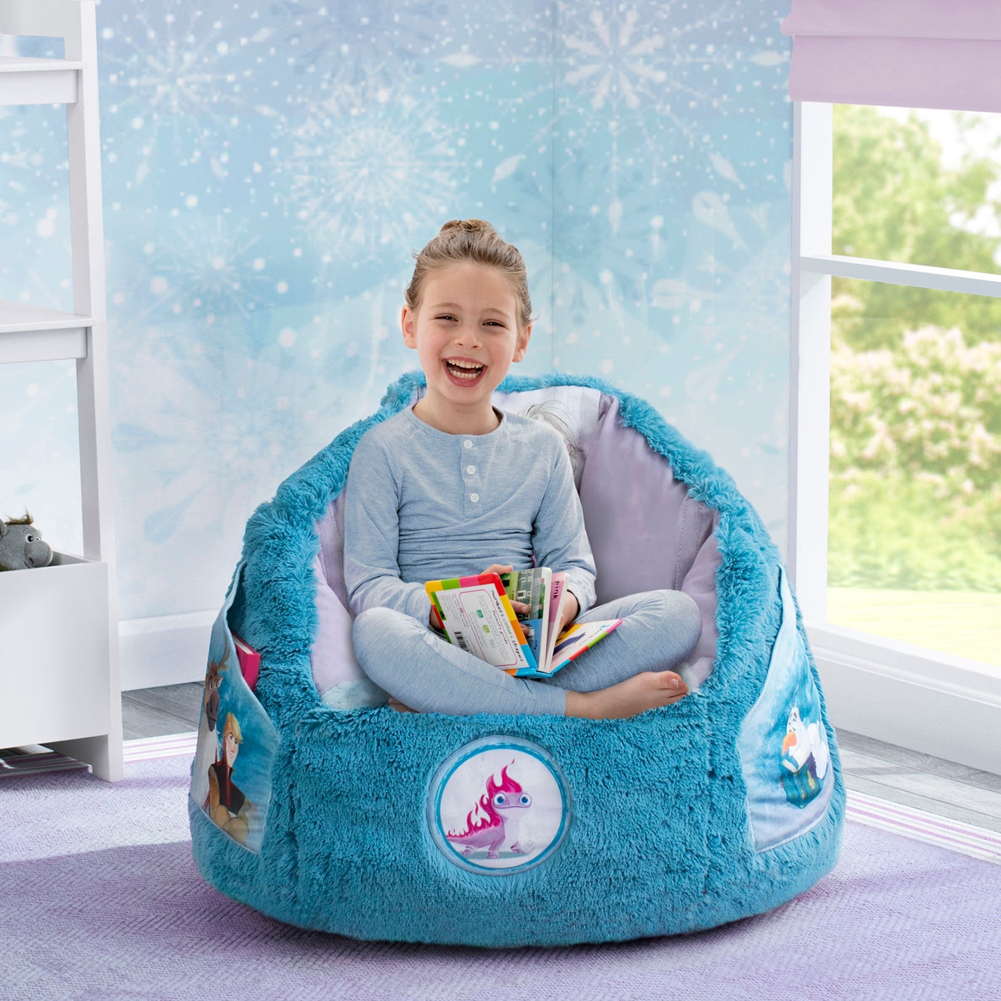 Delta Disney Frozen Kids Fluffy Upholstered Chair | Ages 2+