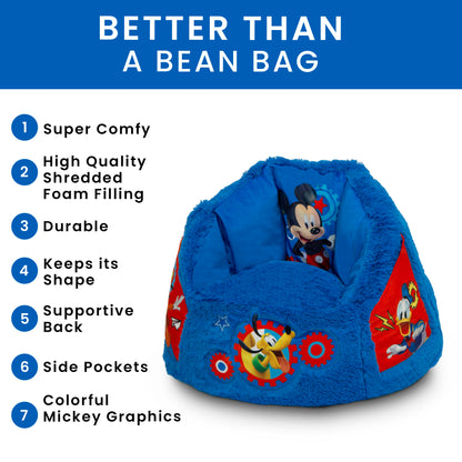 Delta Disney Mickey Mouse Kids Fluffy Upholstered Chair | Ages 2+