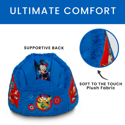 Delta Disney Mickey Mouse Kids Fluffy Upholstered Chair | Ages 2+