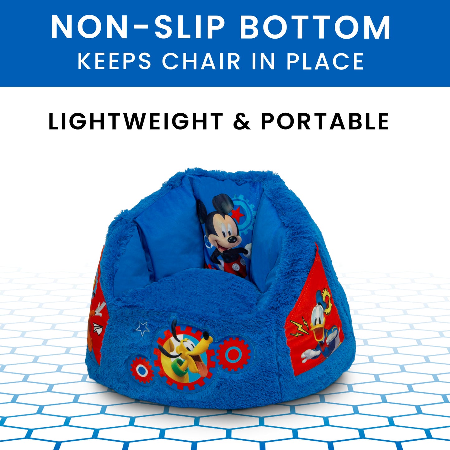 Delta Disney Mickey Mouse Kids Fluffy Upholstered Chair | Ages 2+