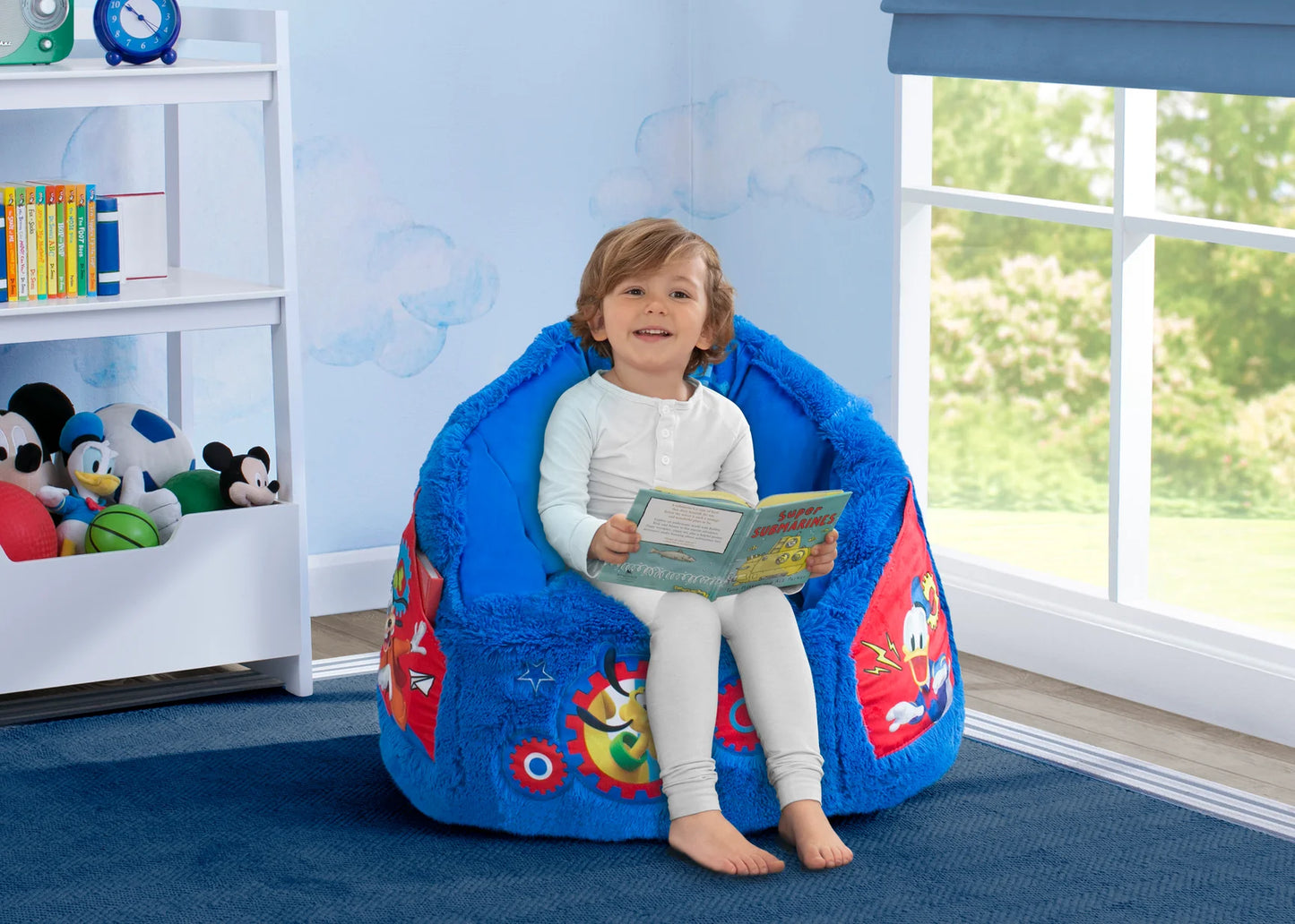 Delta Disney Mickey Mouse Kids Fluffy Upholstered Chair | Ages 2+