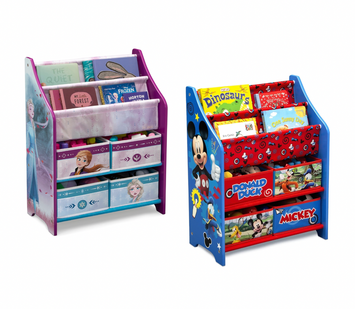 Delta Disney Mickey & Frozen Toy and Book Organizer Bundle