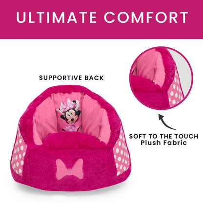 Delta Disney Minnie Mouse Kids Fluffy Upholstered Chair | Ages 2+