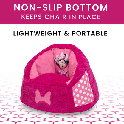 Delta Disney Minnie Mouse Kids Fluffy Upholstered Chair | Ages 2+
