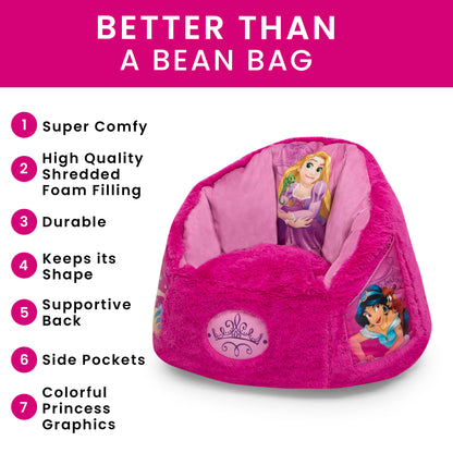 Delta Disney Princess Kids Fluffy Upholstered Chair | Ages 2+